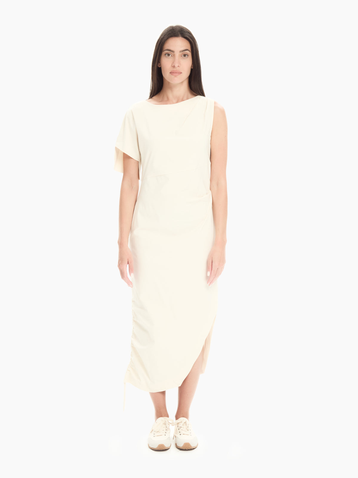 IXOS Abito midi con drappeggio BEIGE