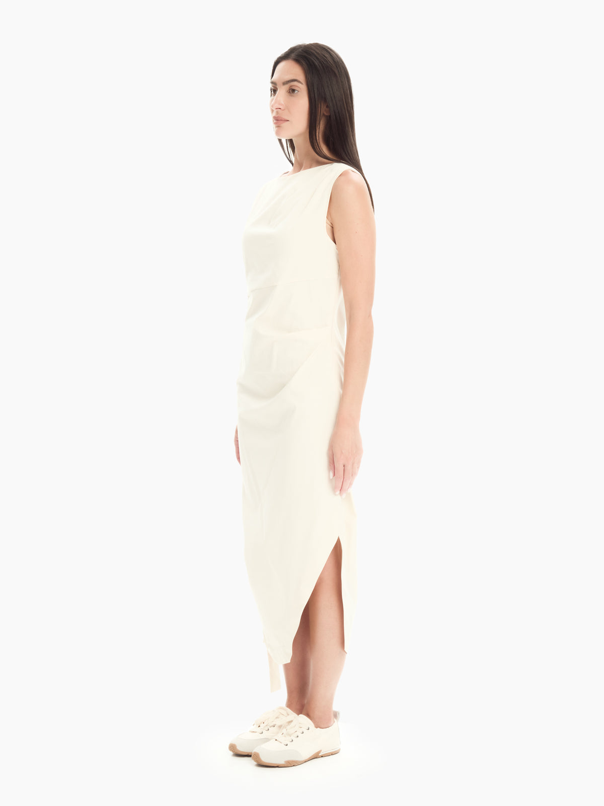 IXOS Abito midi con drappeggio BEIGE