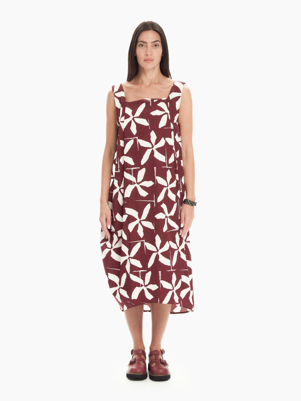 IXOS Abito midi con stampa  BEIGE