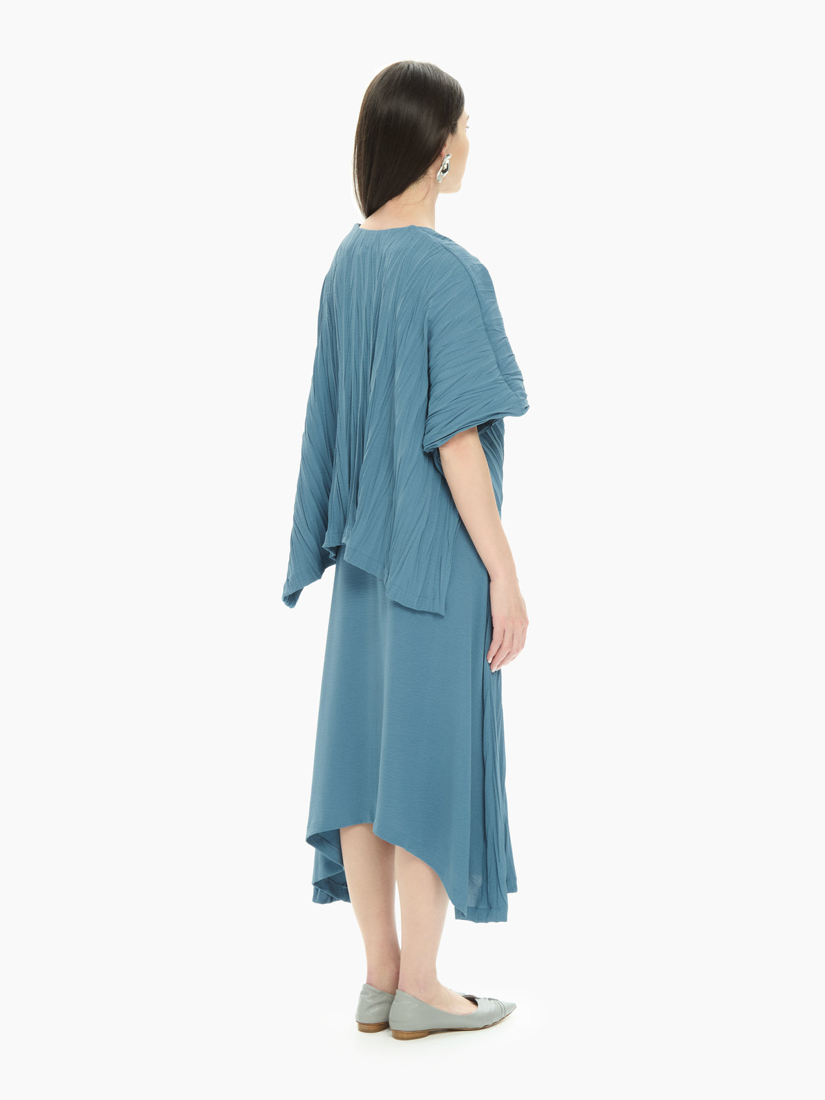 IXOS Top asimmetrico AZZURRO