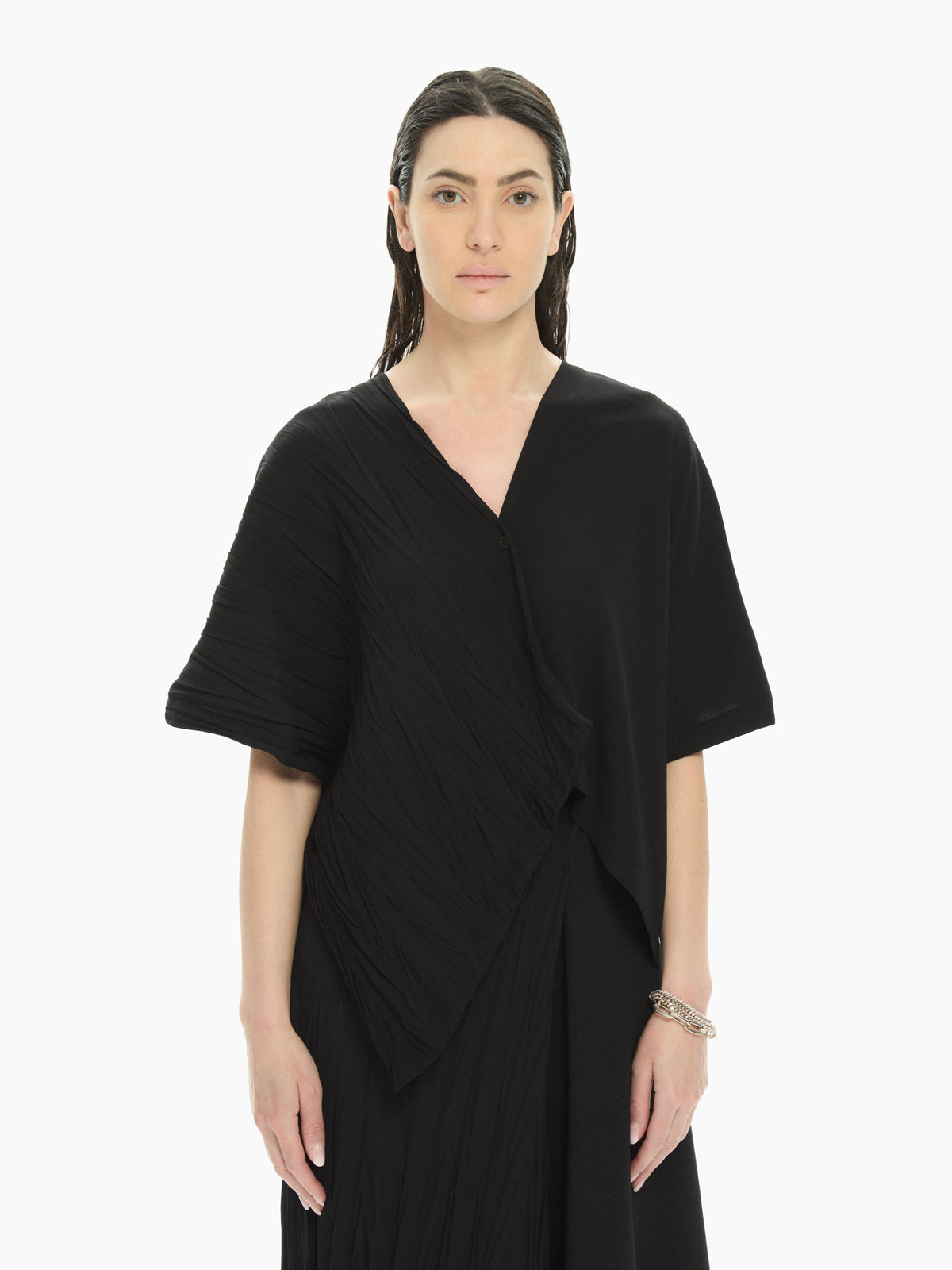 IXOS Top asimmetrico NERO
