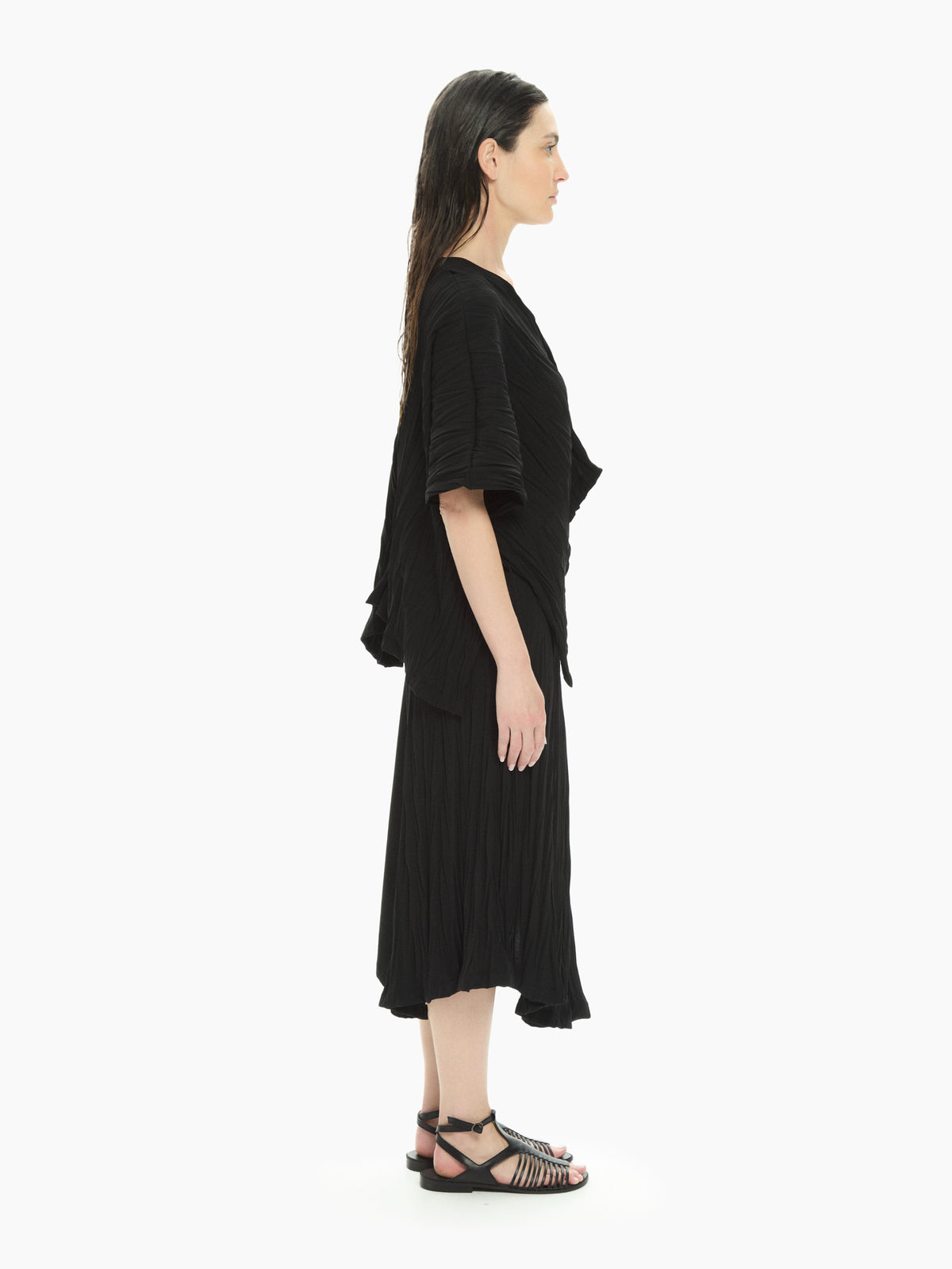 IXOS Top asimmetrico NERO