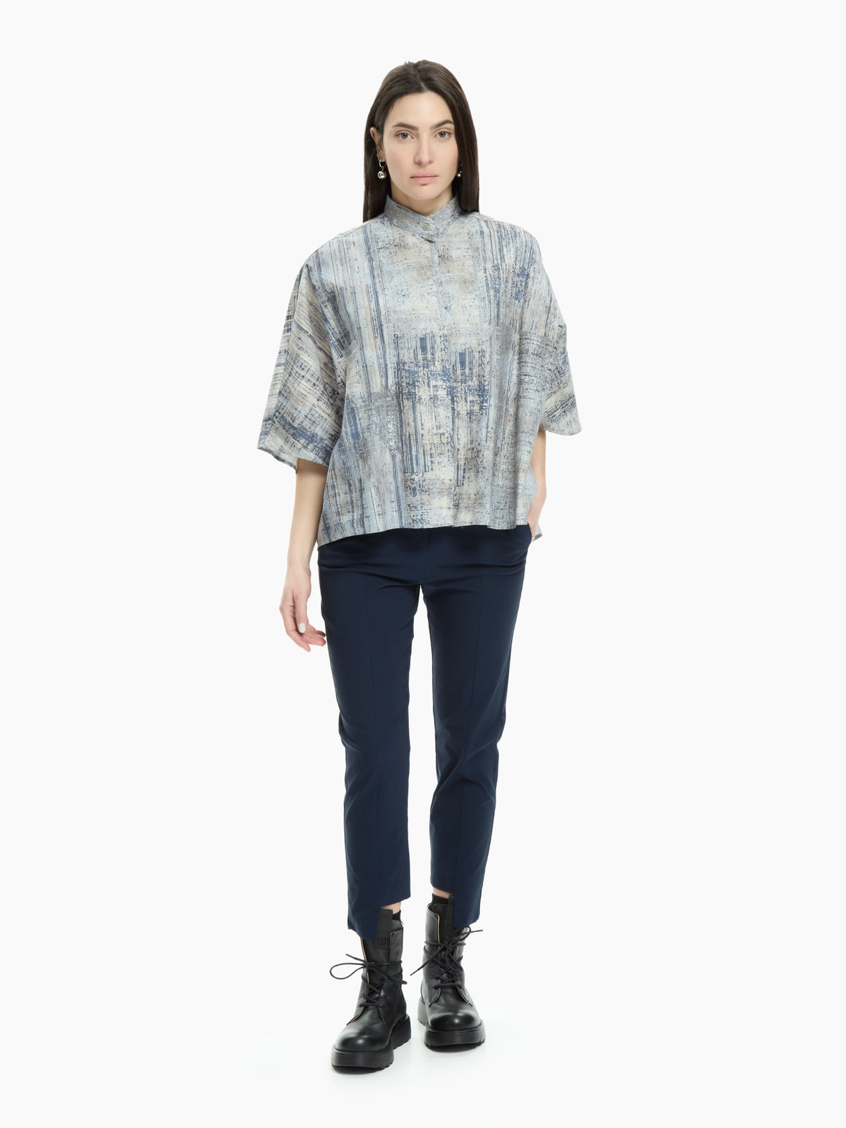 IXOS Camicia over stampa astratta MULTICOLOR