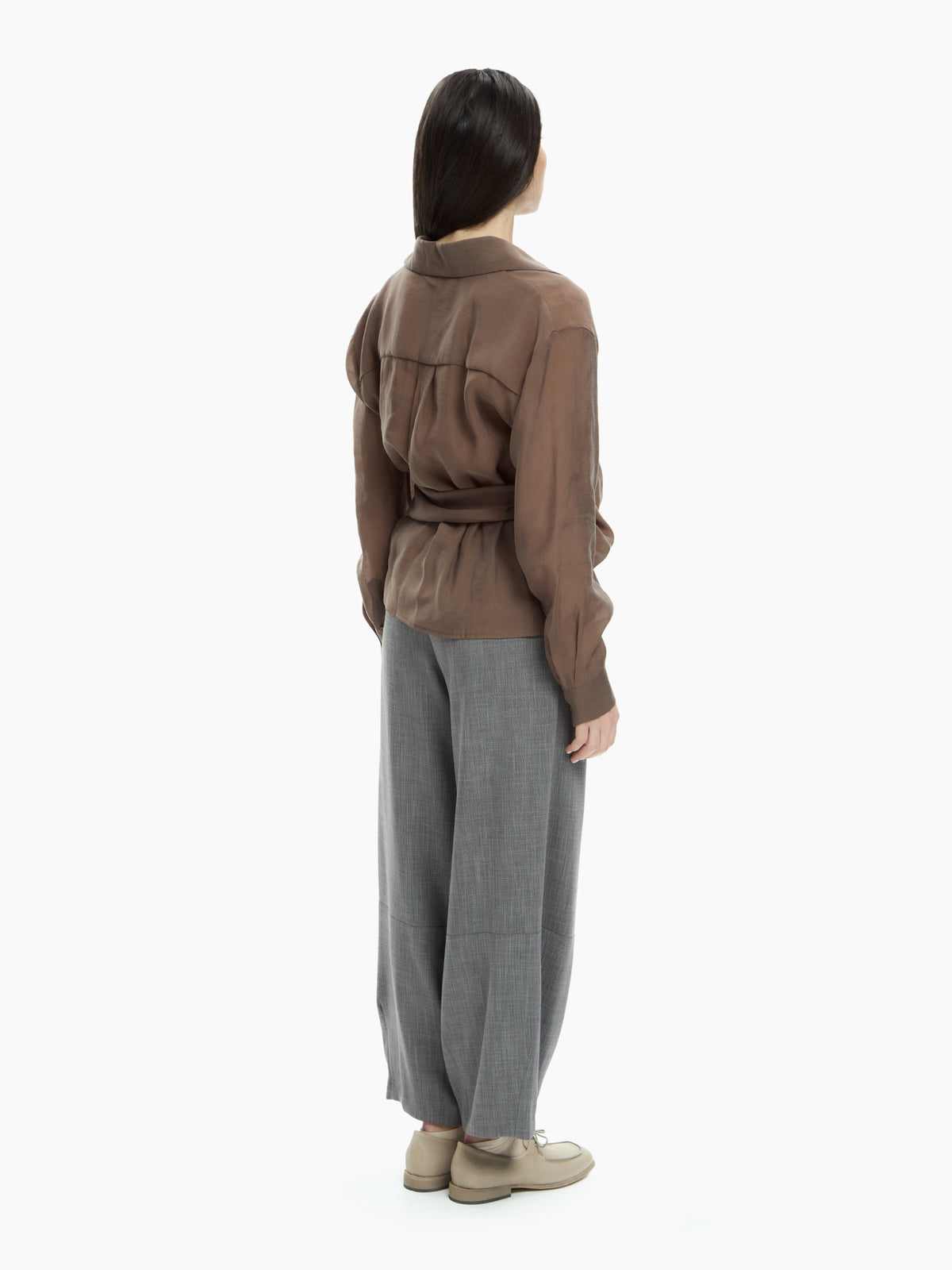 IXOS Camicia incrociata con scollo a V BEIGE
