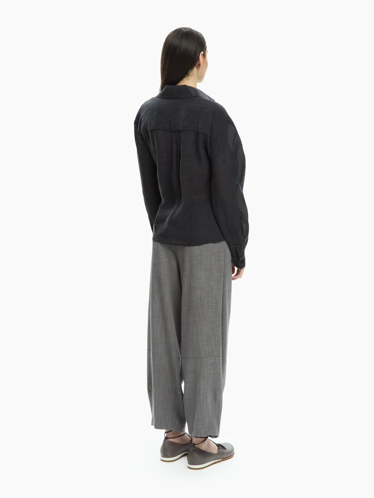 IXOS Camicia incrociata con scollo a V NERO