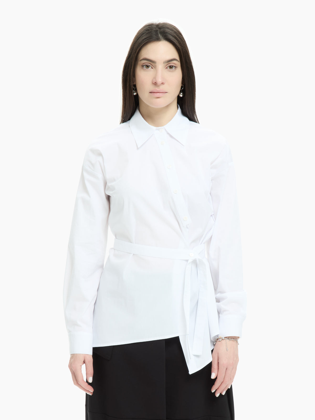 IXOS Camicia con cintura BIANCO