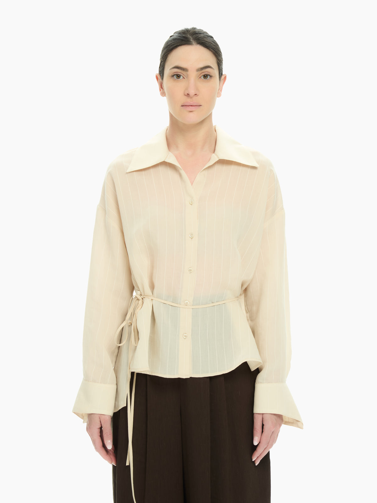 IXOS Camicia con cintura laterale BEIGE