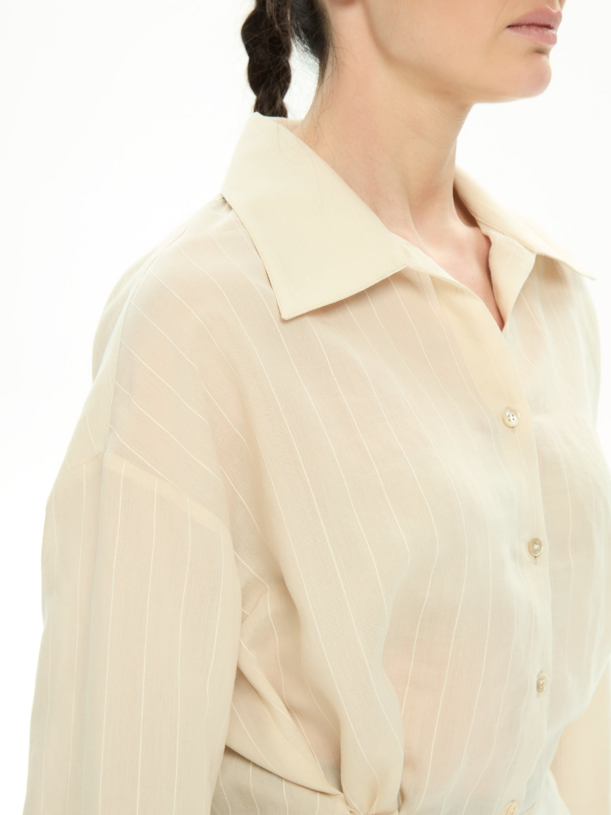 IXOS Camicia con cintura laterale BEIGE