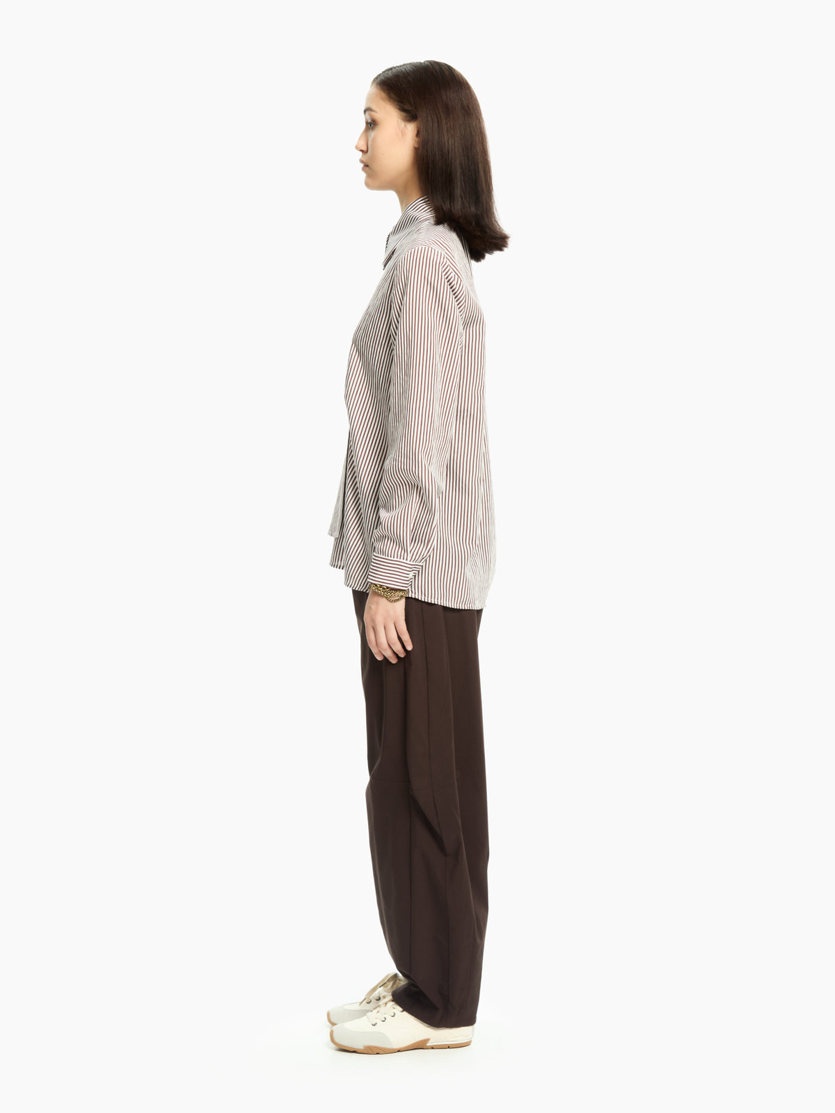 IXOS Camicia con costruzione asimmetrica MARRONE