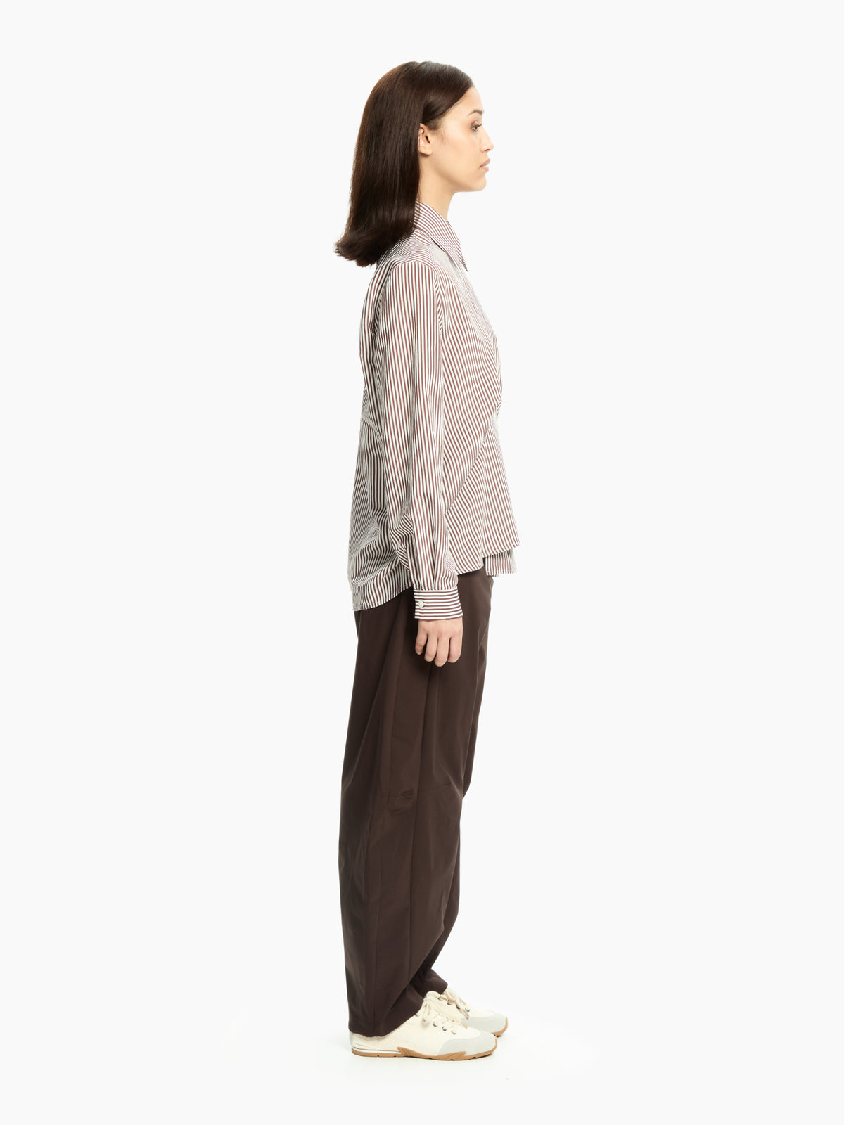 IXOS Camicia con costruzione asimmetrica MARRONE