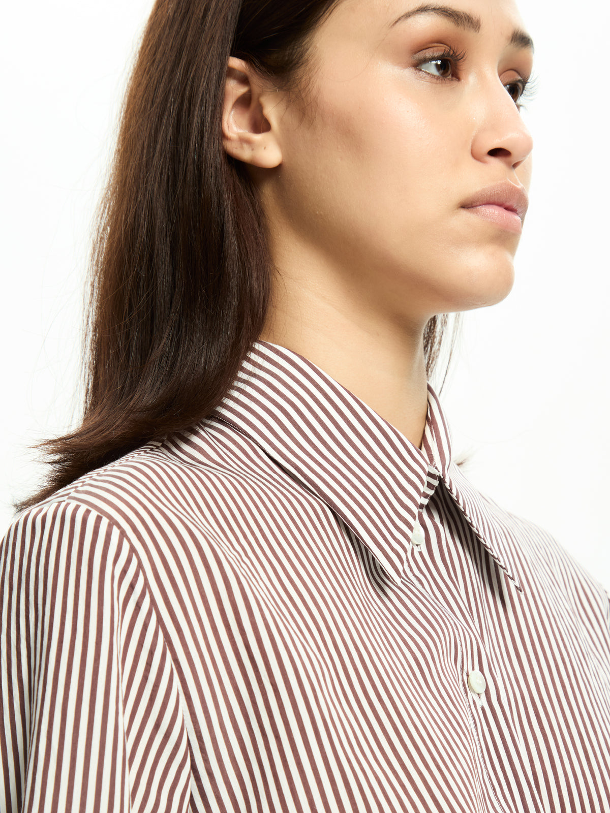 IXOS Camicia con costruzione asimmetrica MARRONE