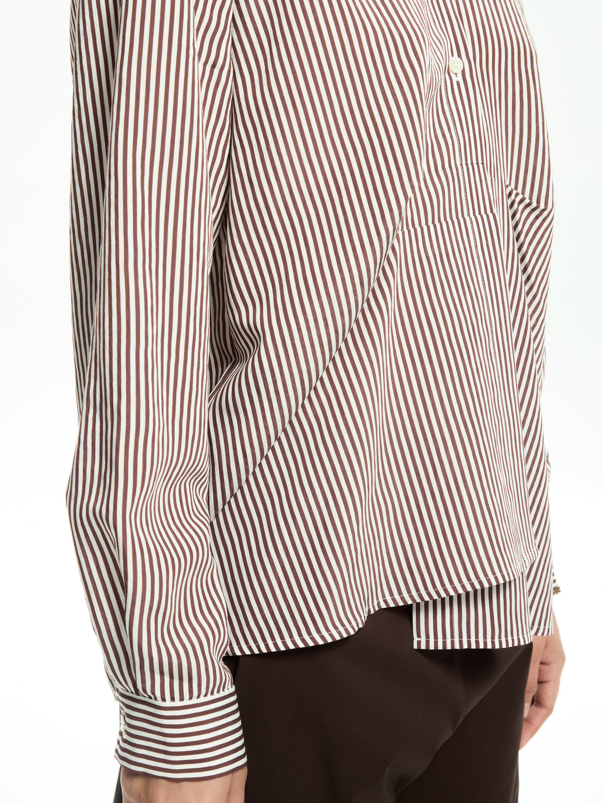 IXOS Camicia con costruzione asimmetrica MARRONE