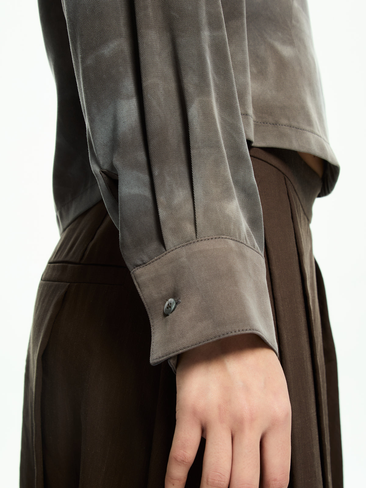 IXOS Blusa fluida con stampa astratta  GRIGIO