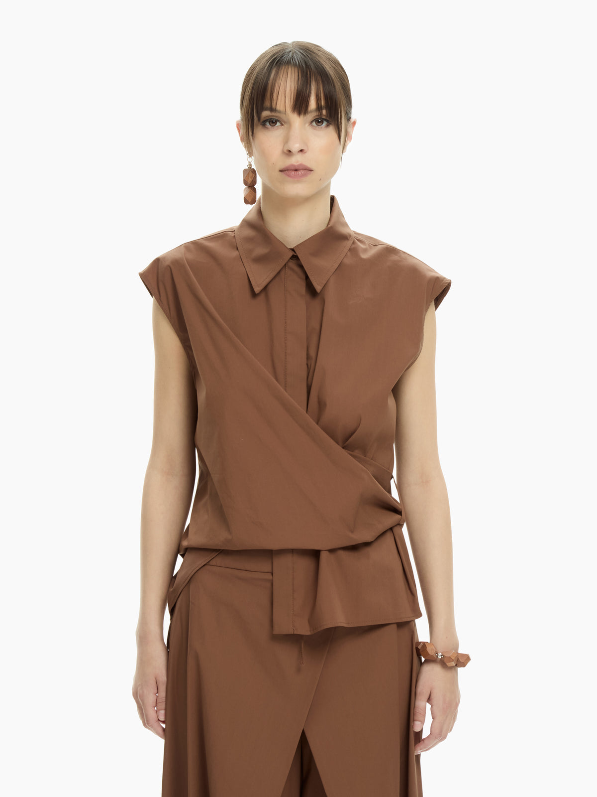 IXOS Camicia smanicata  MARRONE