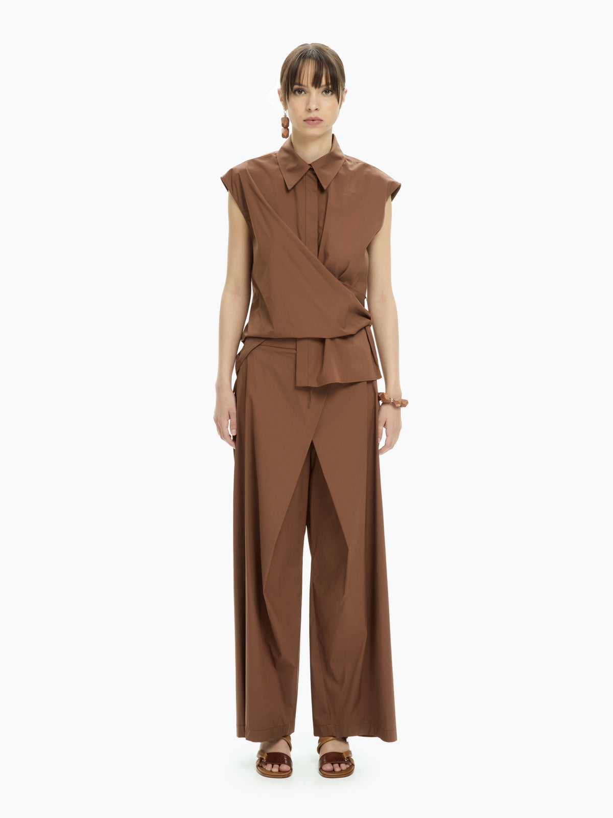 IXOS Camicia smanicata  MARRONE