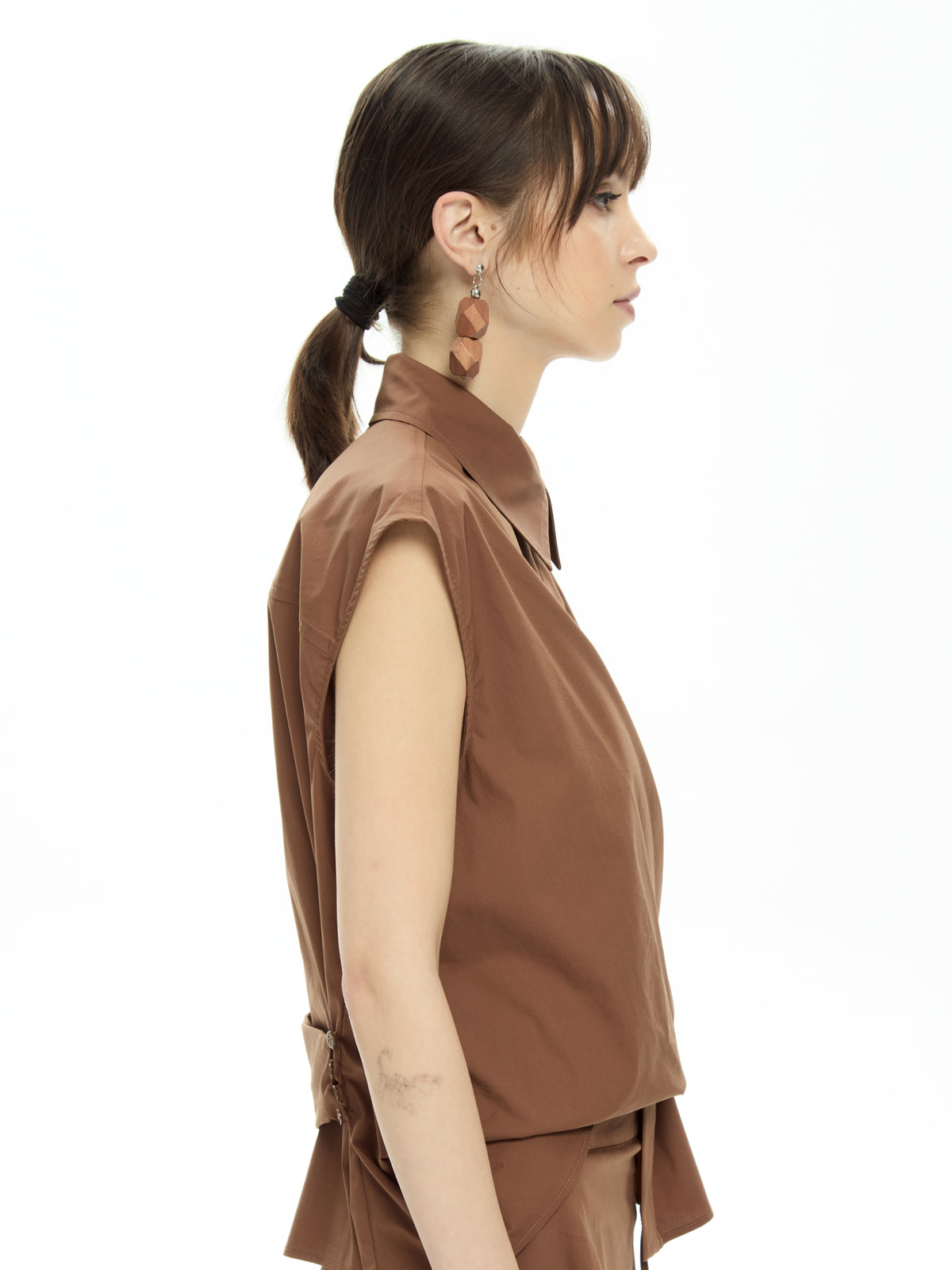 IXOS Camicia smanicata  MARRONE