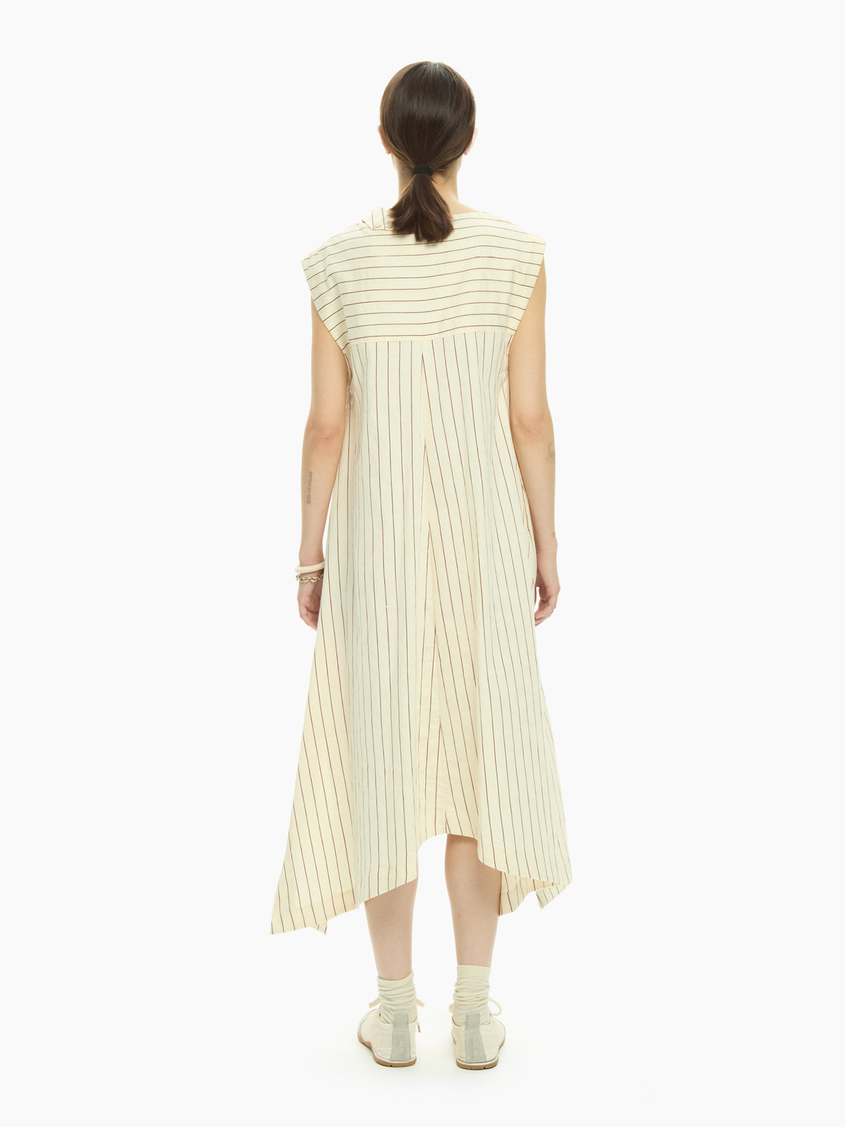 IXOS Abito camicia a righe BEIGE