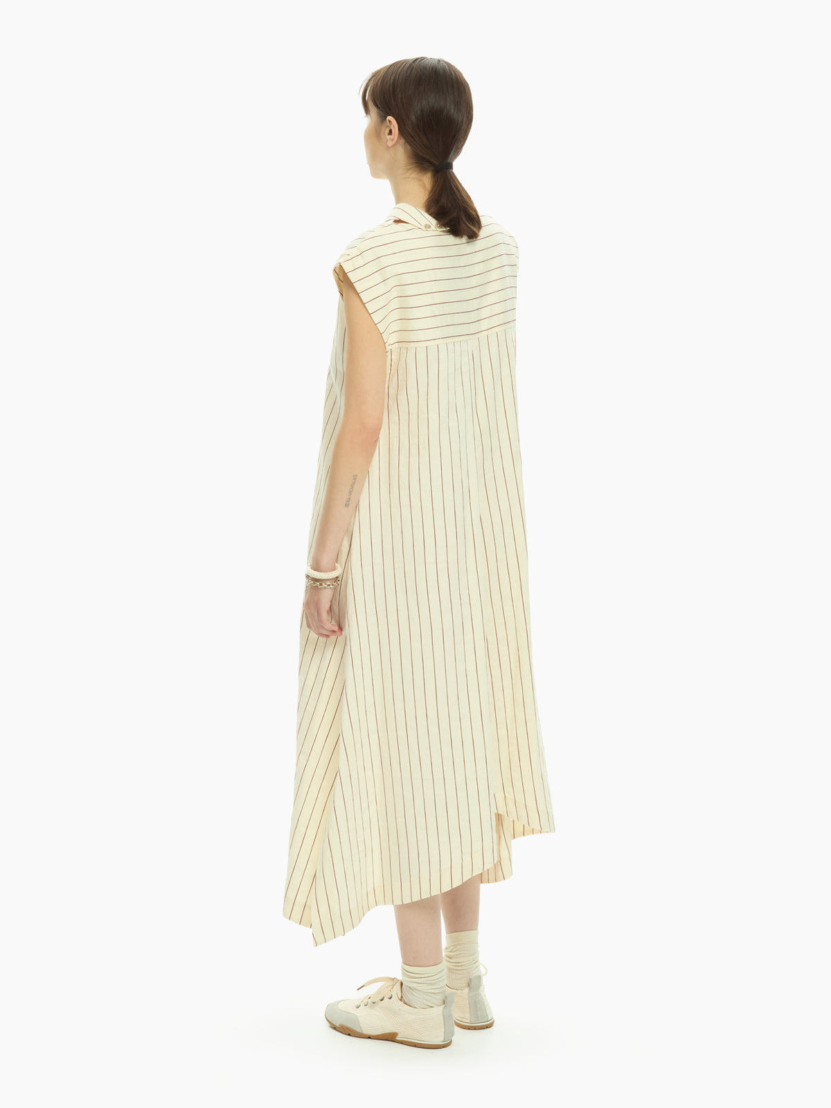 IXOS Abito camicia a righe BEIGE