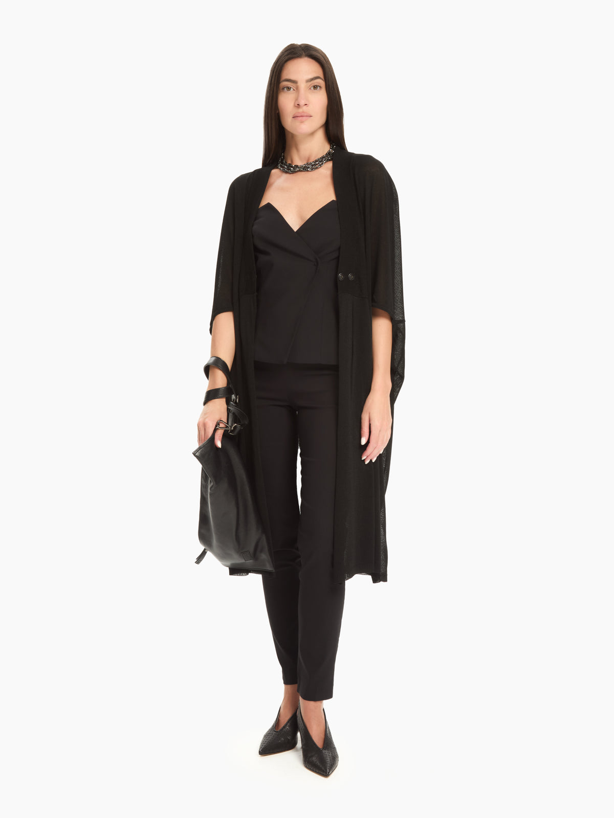 IXOS Pantaloni slim a vita alta NERO