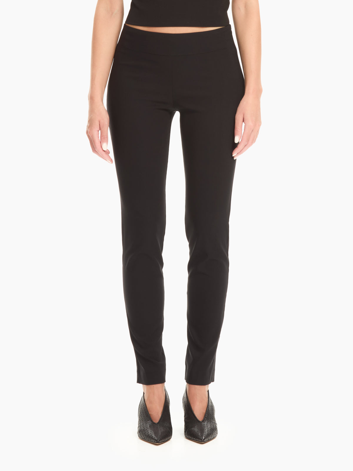 IXOS Pantaloni slim a vita alta NERO