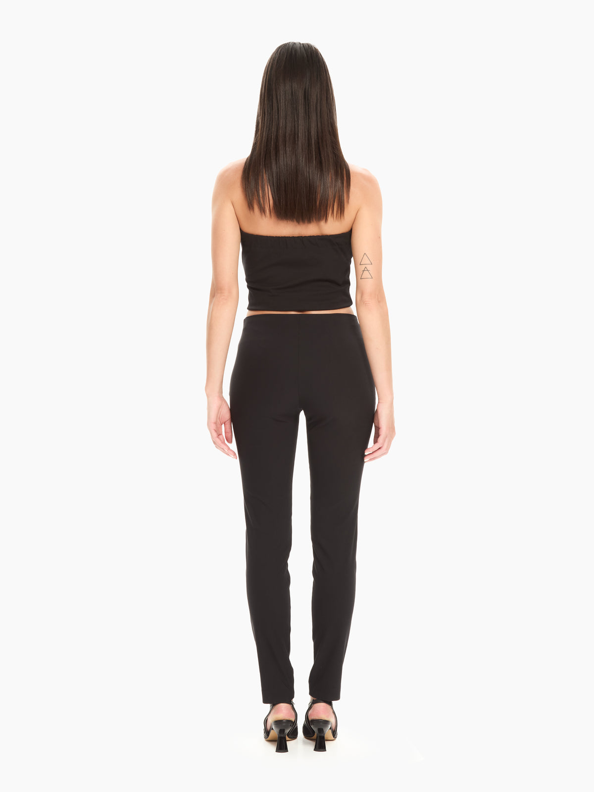 IXOS Pantaloni slim a vita alta NERO