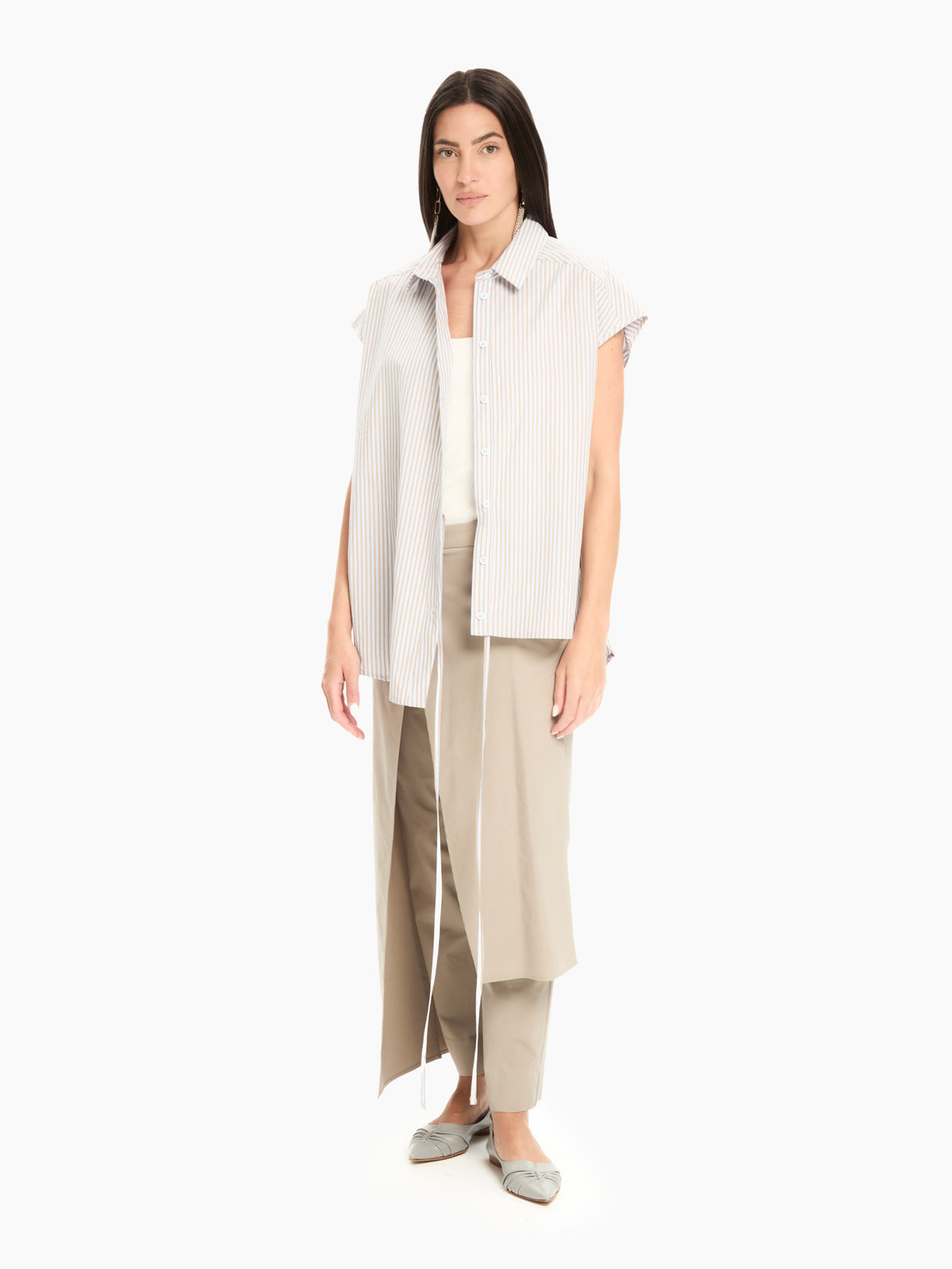 IXOS Pantalone con pannelli asimmetrici TORTORA