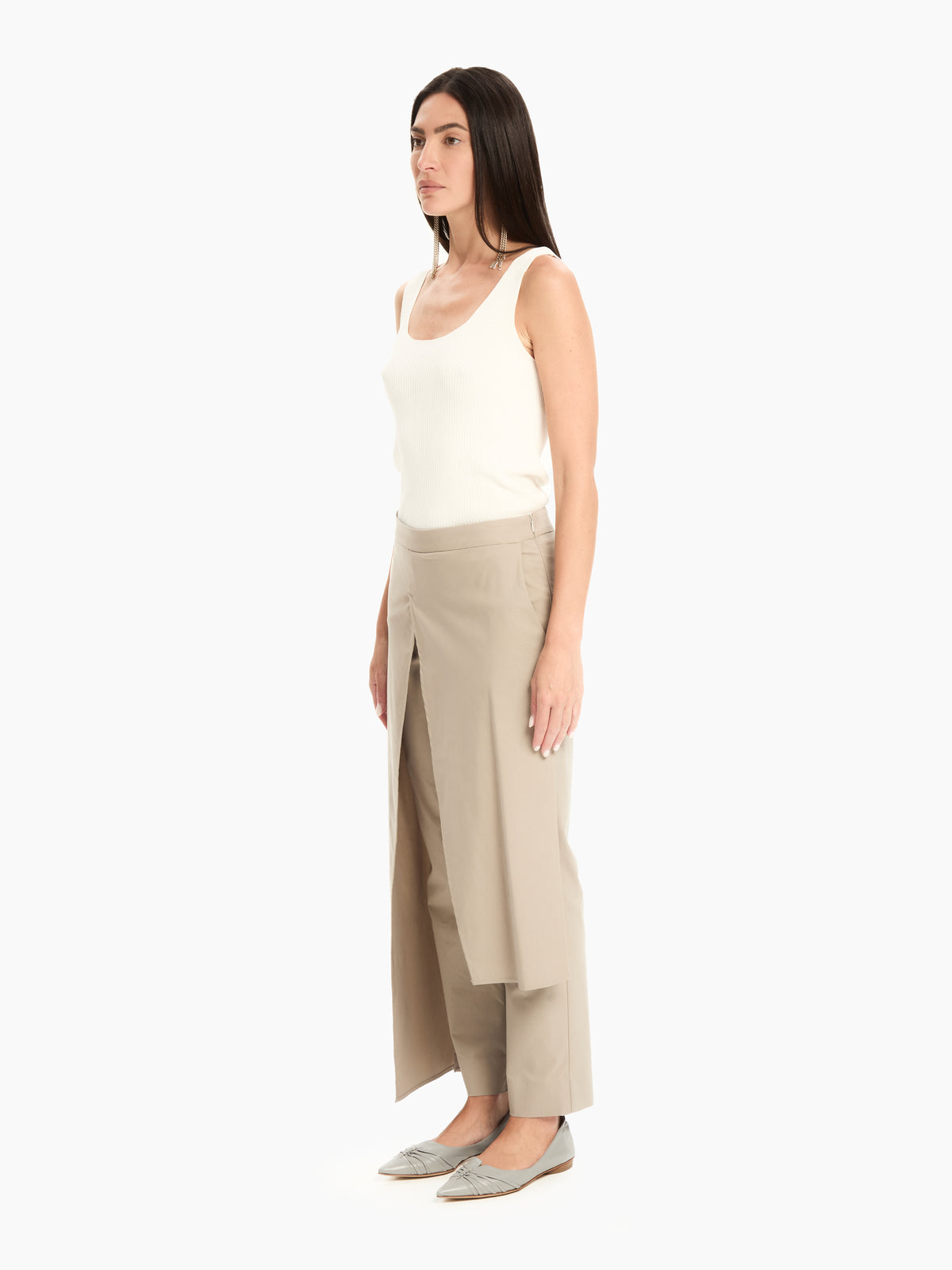IXOS Pantalone con pannelli asimmetrici TORTORA