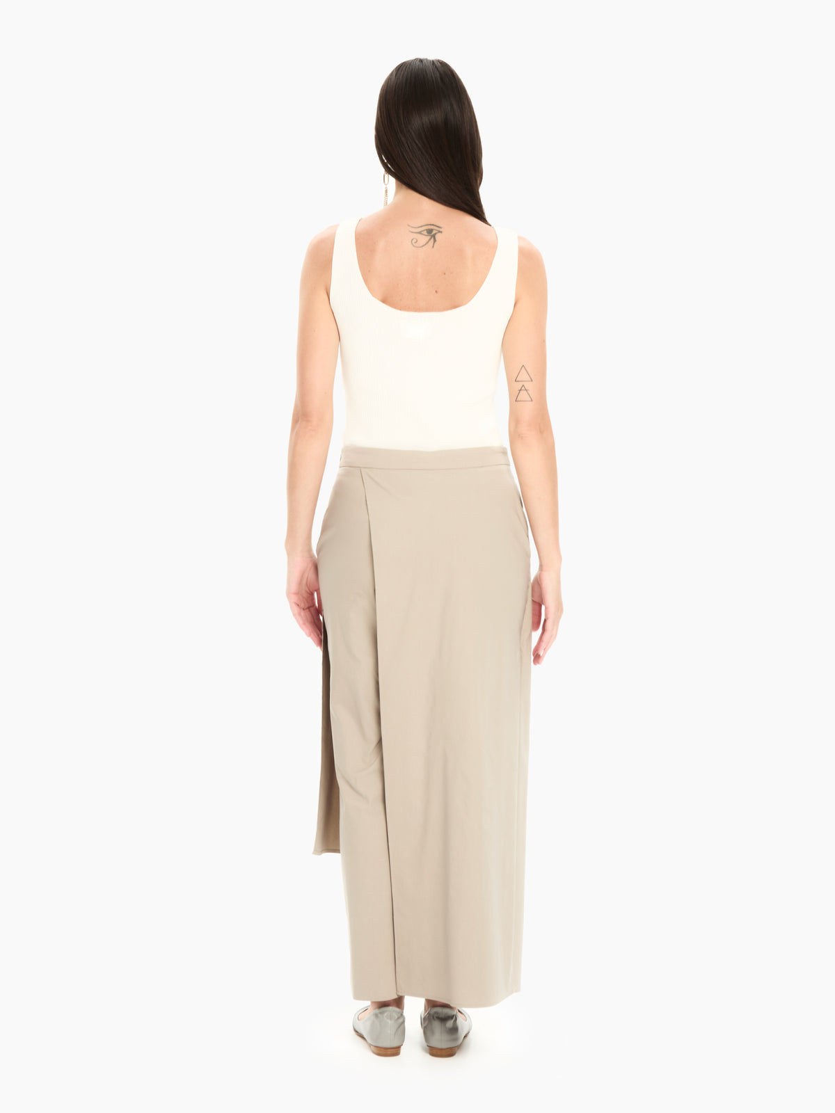 IXOS Pantalone con pannelli asimmetrici TORTORA