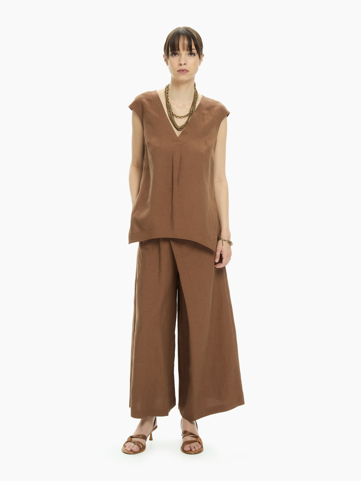 IXOS Pantaloni con pannello MARRONE