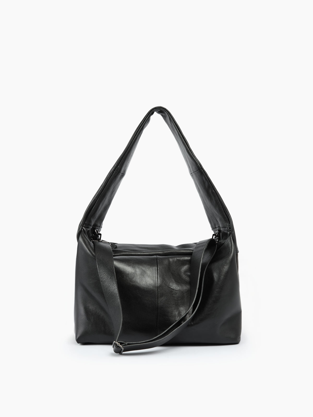 IXOS Borsa a spalla in pelle morbida NERO