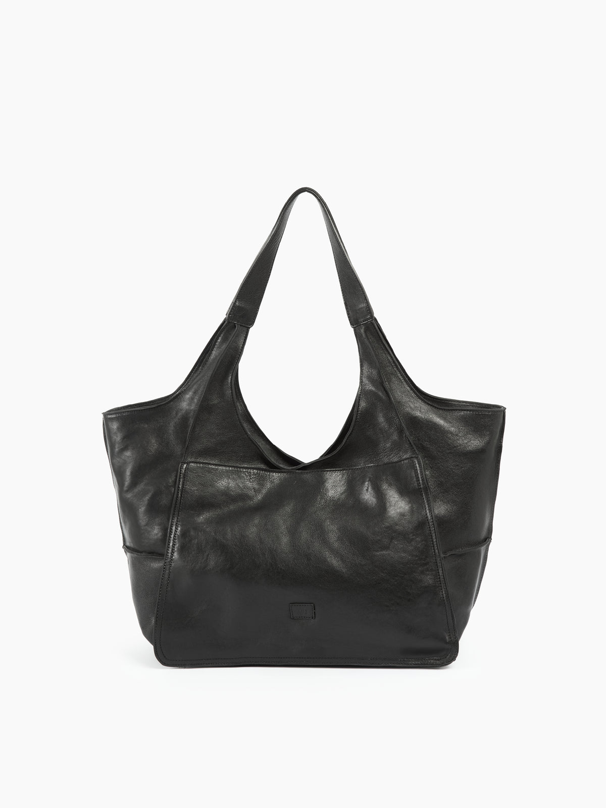 IXOS Borsa shopper in pelle morbida NERO