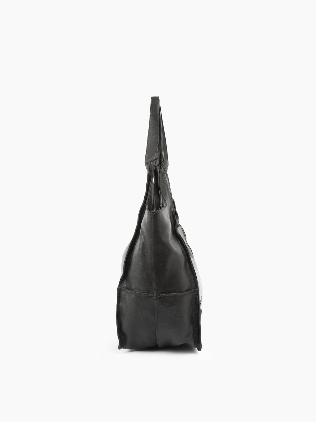 IXOS Borsa shopper in pelle morbida NERO