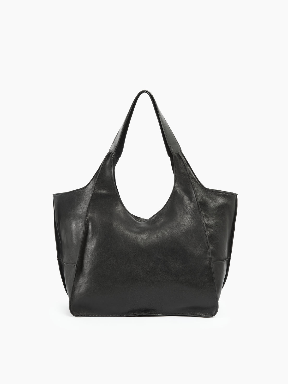 IXOS Borsa shopper in pelle morbida NERO