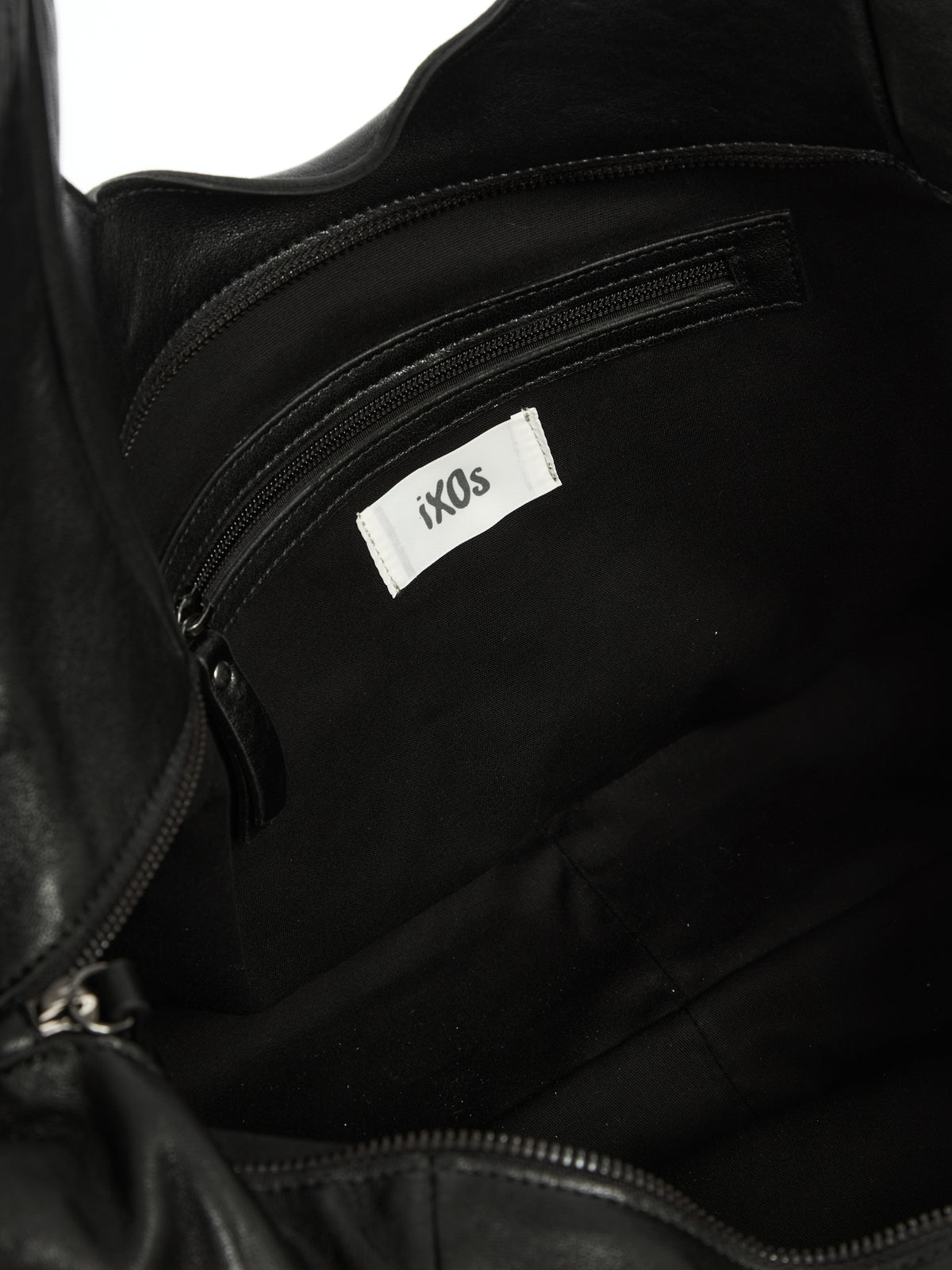 IXOS Borsa shopper in pelle morbida NERO
