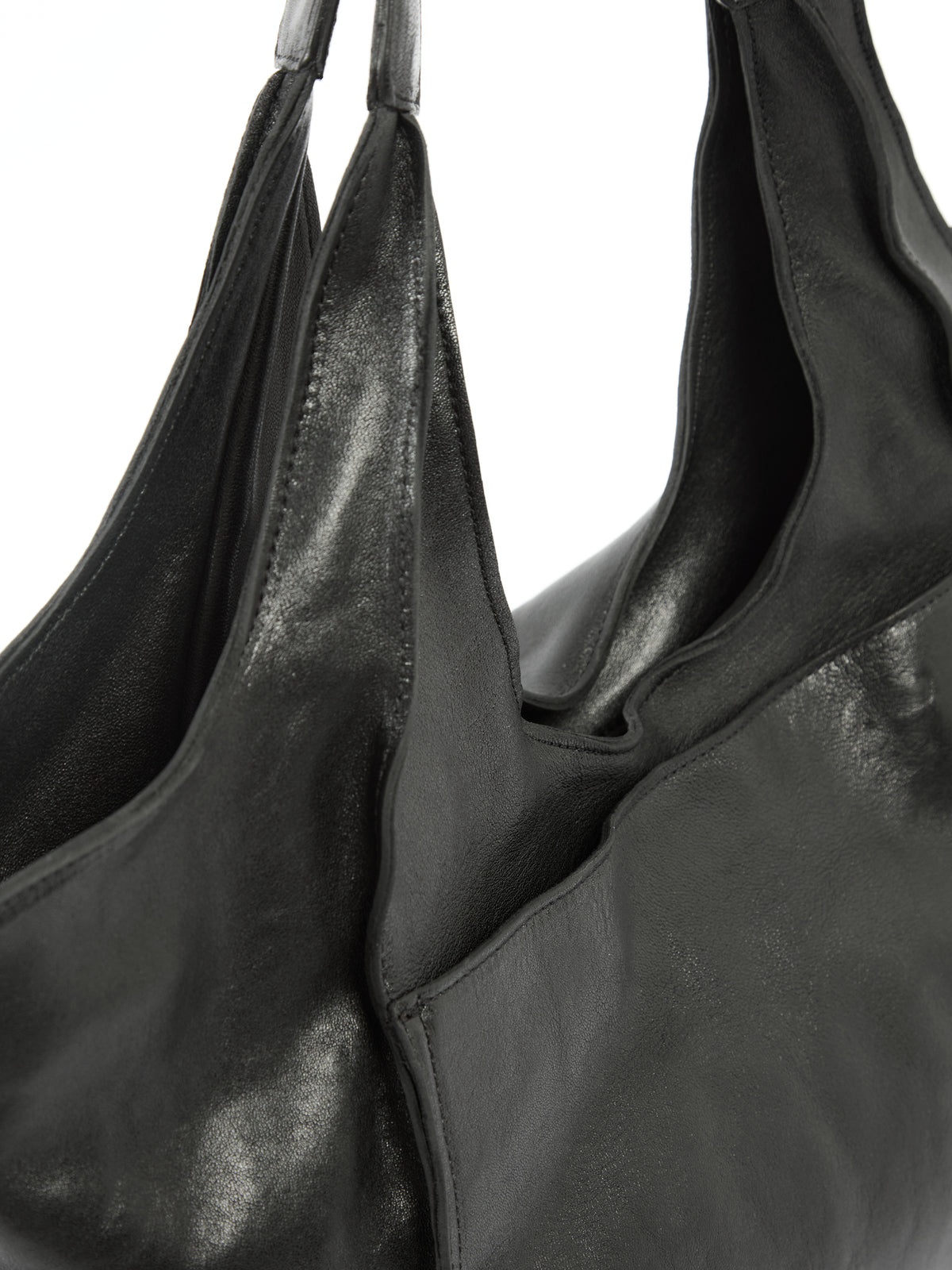 IXOS Borsa shopper in pelle morbida NERO
