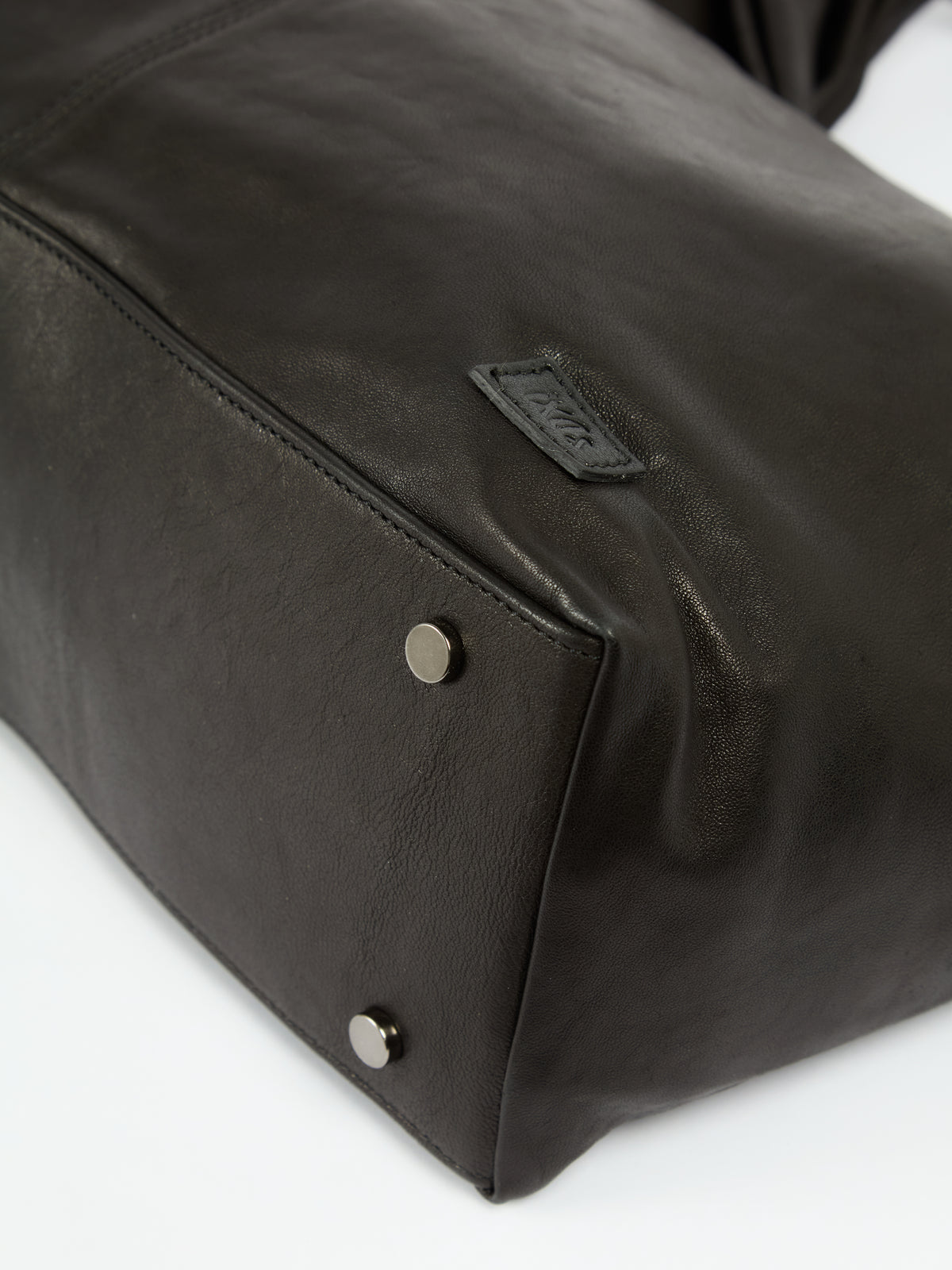 IXOS Borsa hobo in pelle con manico intrecciato NERO