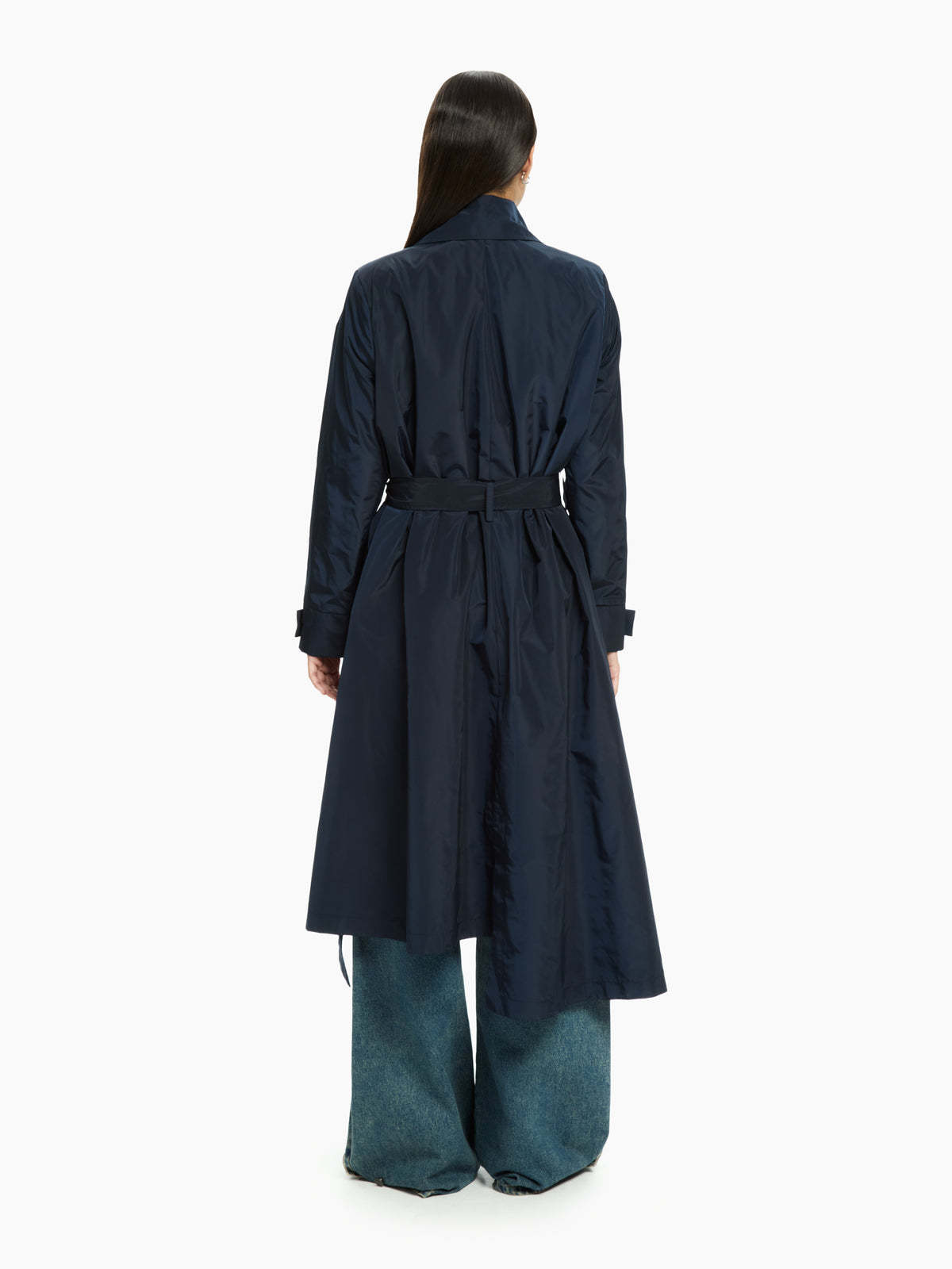 IXOS Trench asimmetrico con cintura BLU