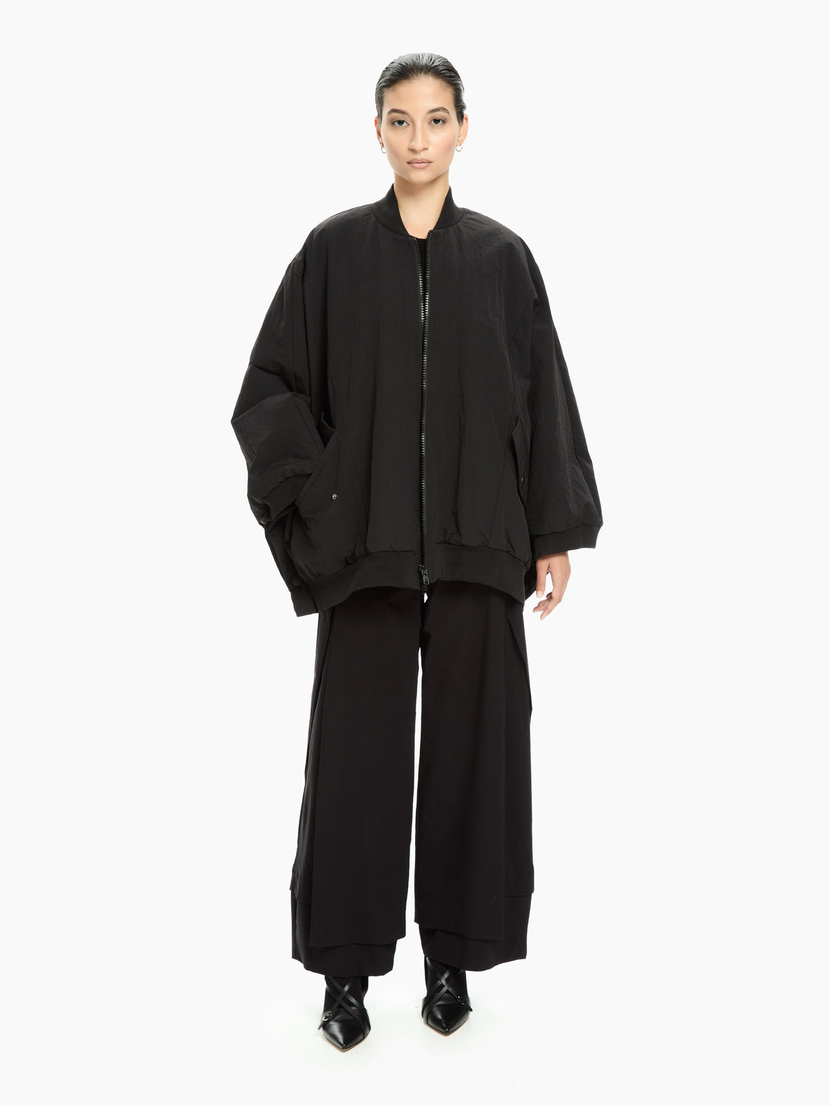 IXOS Capospalla tecnico oversize  NERO