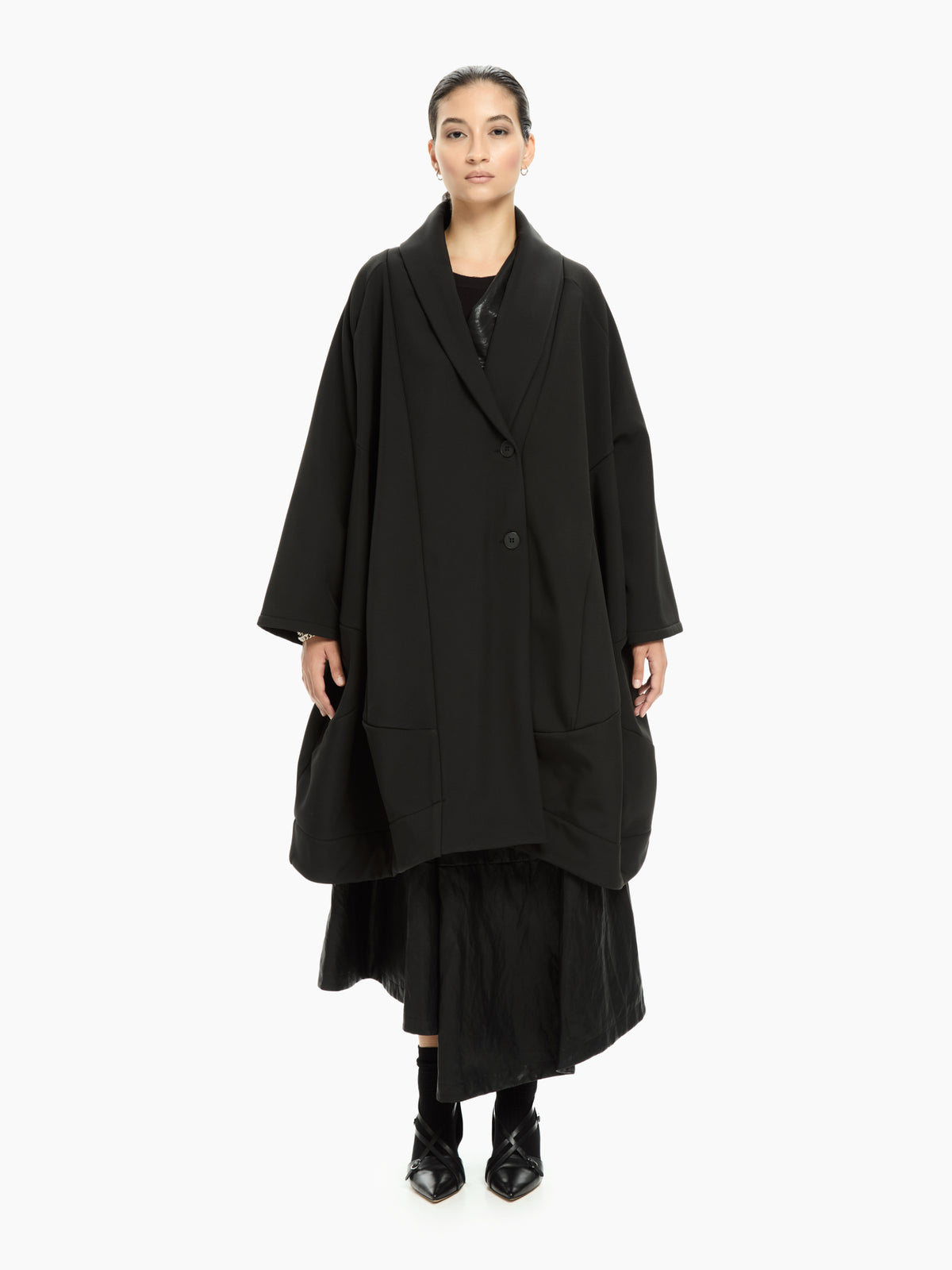 IXOS Capospalla oversize con collo scialle NERO