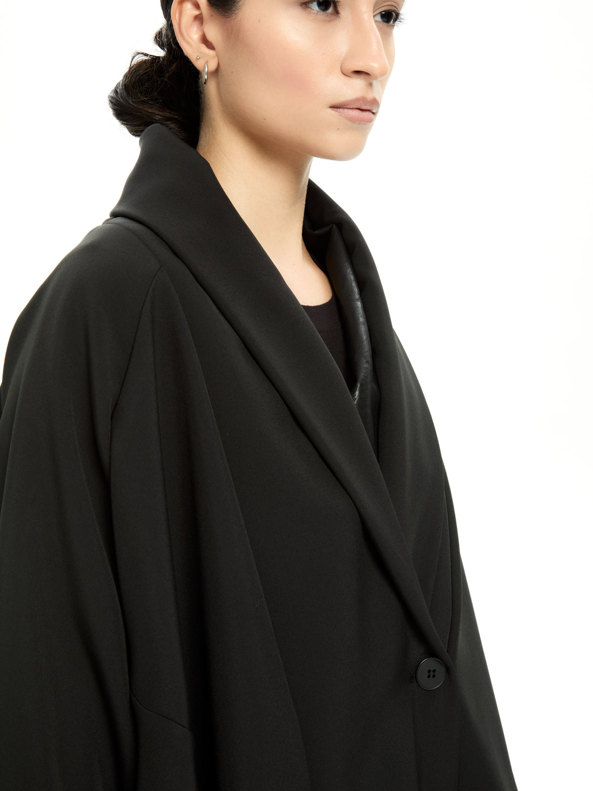 IXOS Capospalla oversize con collo scialle NERO