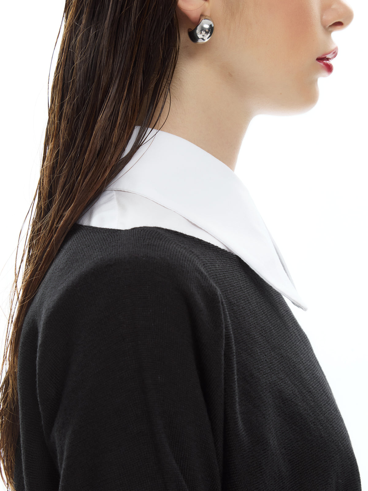 IXOS Maglia over con fondo asimmetrico NERO