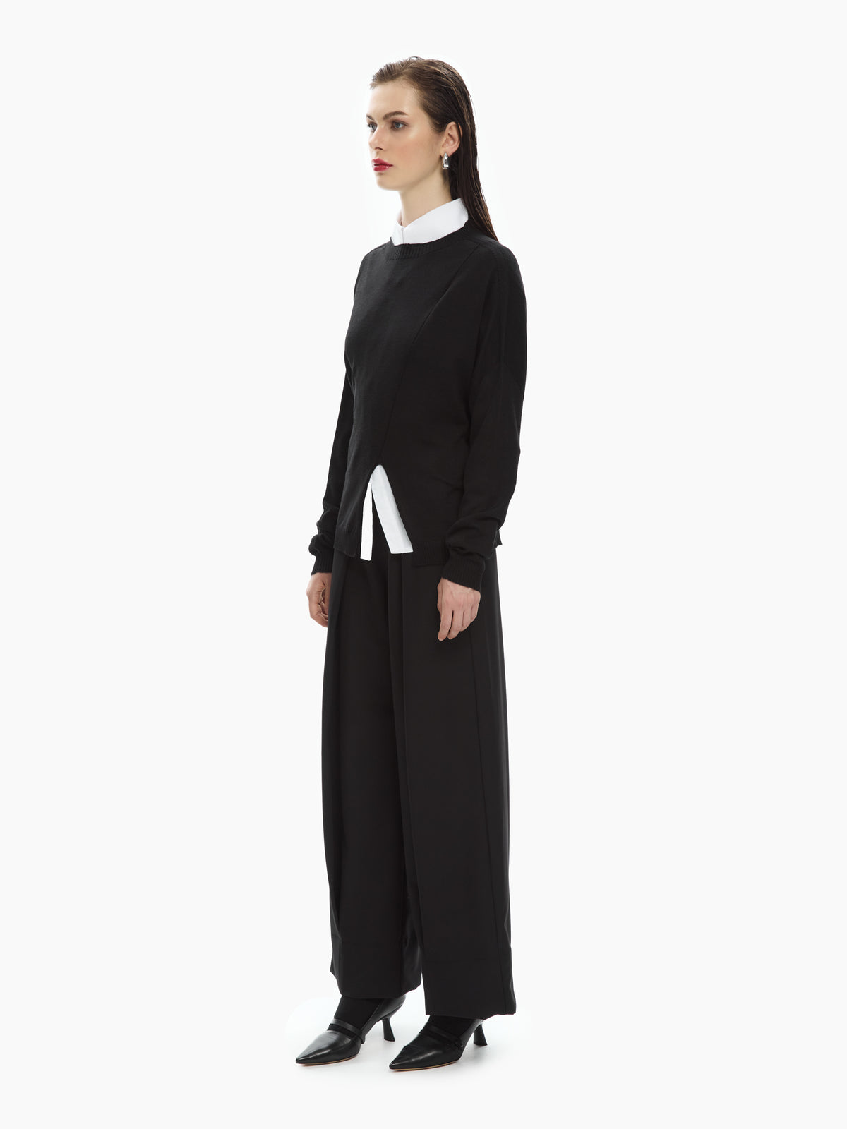 IXOS Maglia girocollo dalla linea morbida NERO