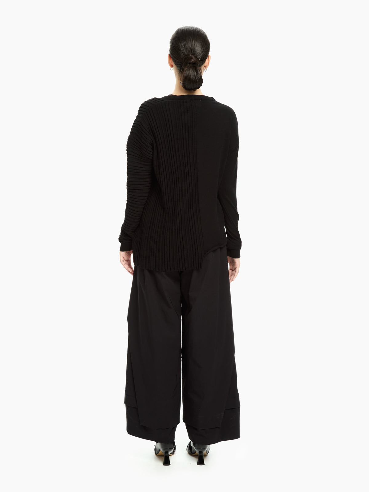 IXOS Maglia con pannello a coste NERO
