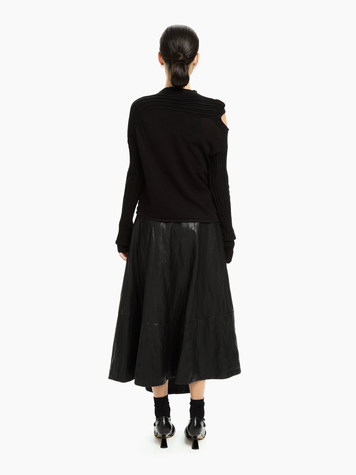IXOS Maglia a coste con spalla scoperta NERO
