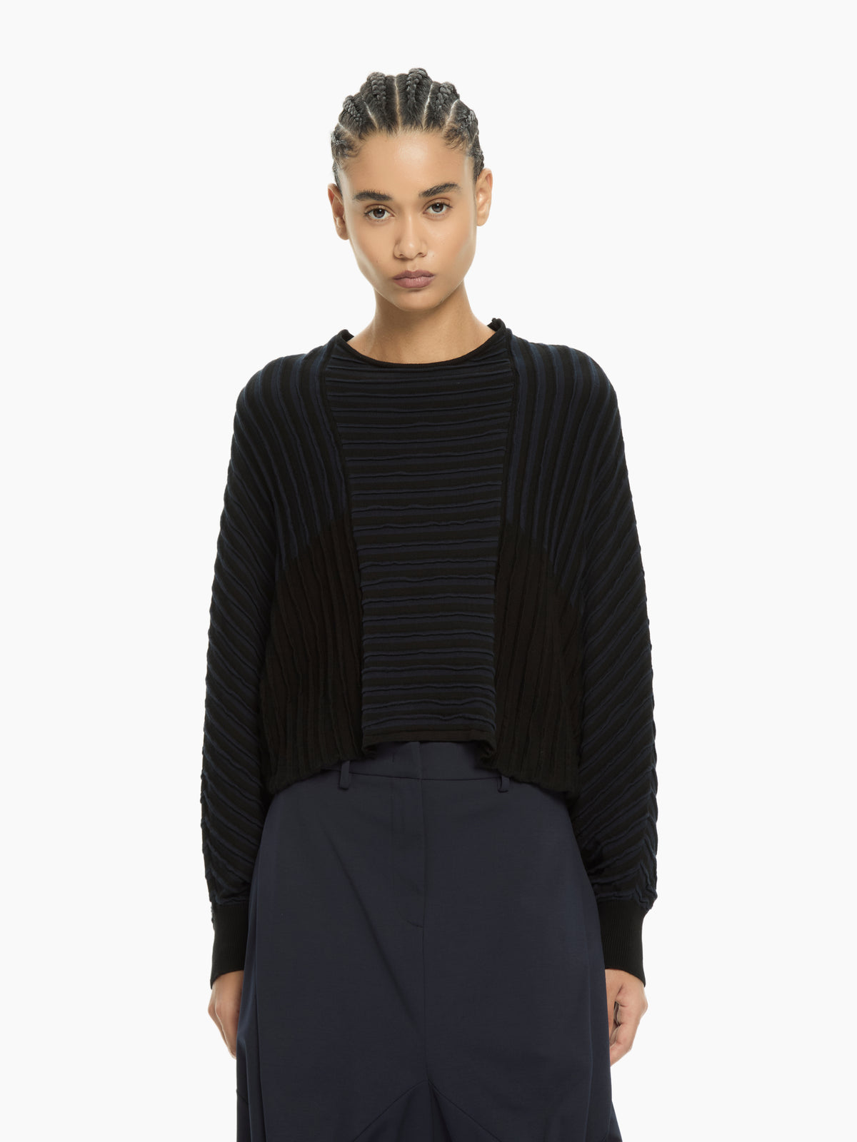 IXOS Maglia cropped a coste NERO