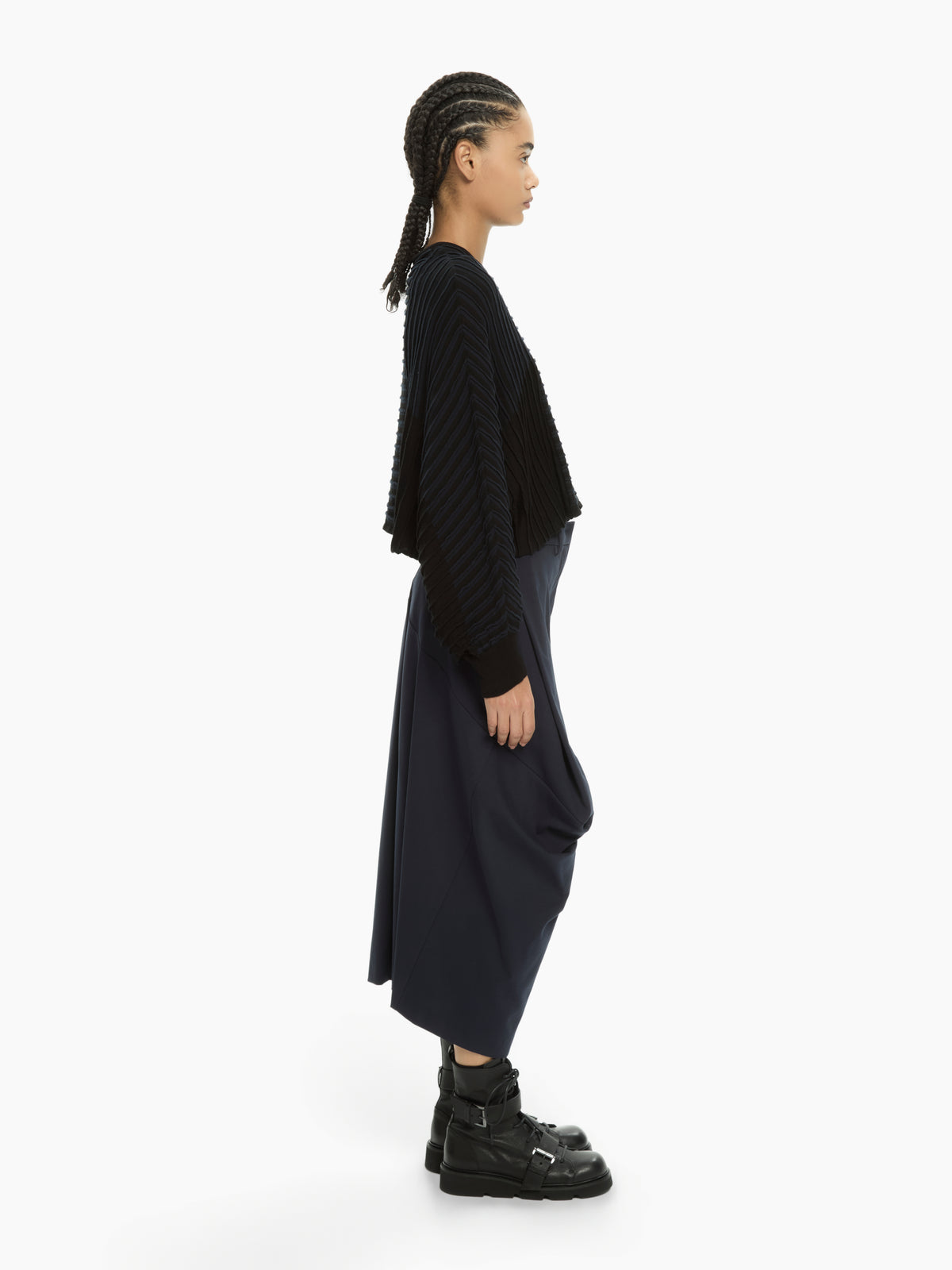 IXOS Maglia cropped a coste NERO