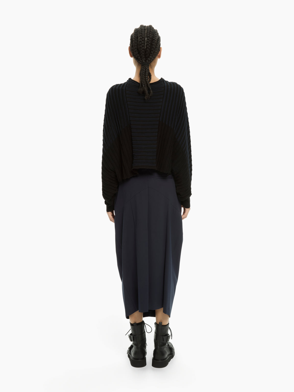 IXOS Maglia cropped a coste NERO