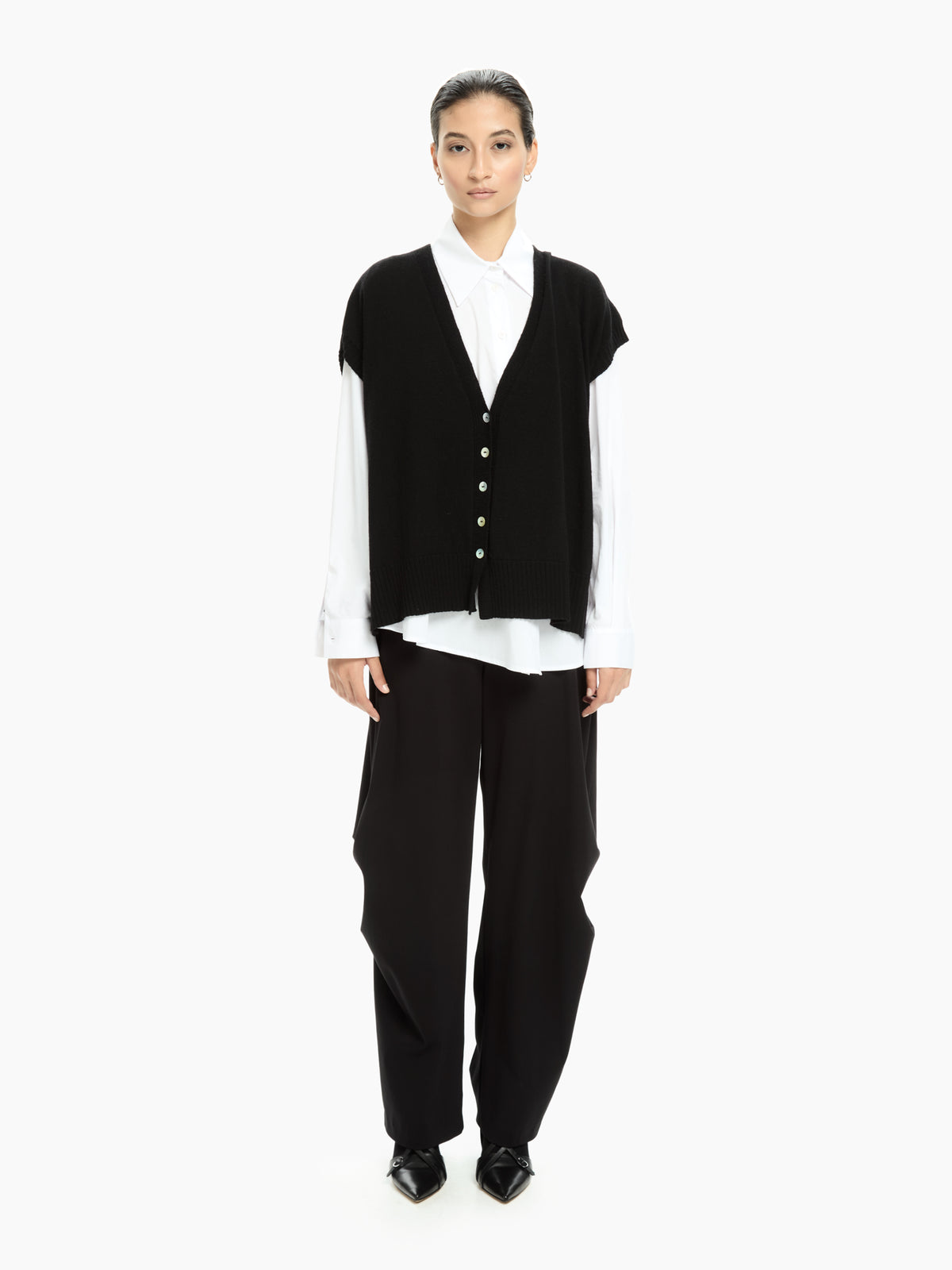 IXOS Gilet over con scollo a V NERO