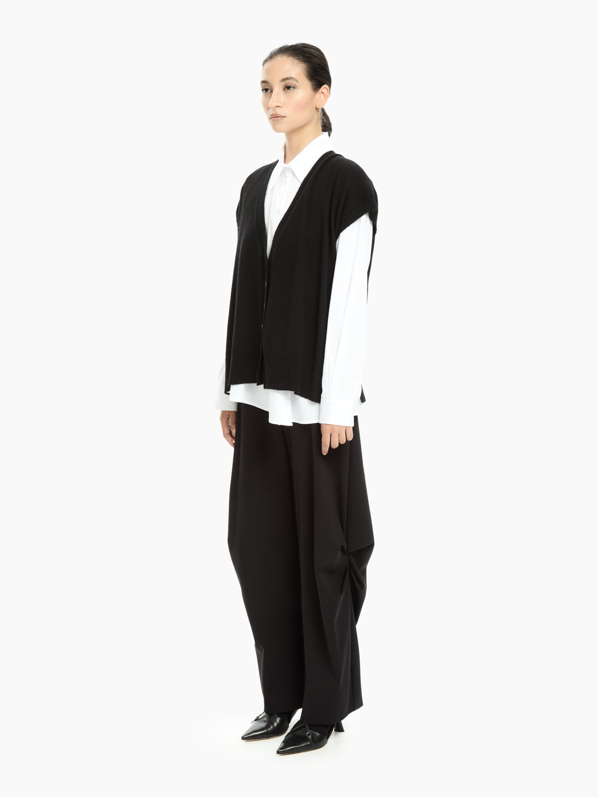 IXOS Gilet over con scollo a V NERO