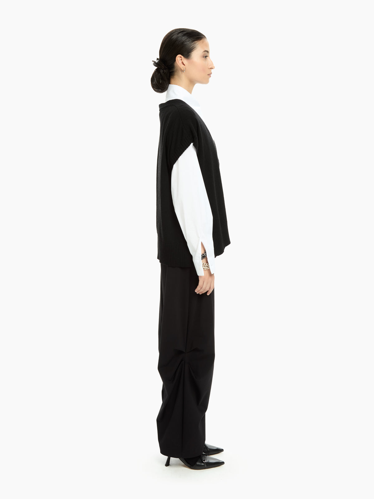 IXOS Gilet over con scollo a V NERO